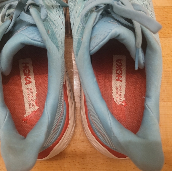Hoka One One Women’s Clifton 8 Athletic Running Shoe Sneaker Aqua Blue Size 9 B - Picture 8 of 10